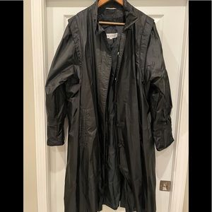 VINTAGE 1980s - Black maxi coat